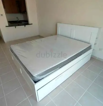 Ikea brimness queen size bed with 4 storage drawers underneath+ headboard