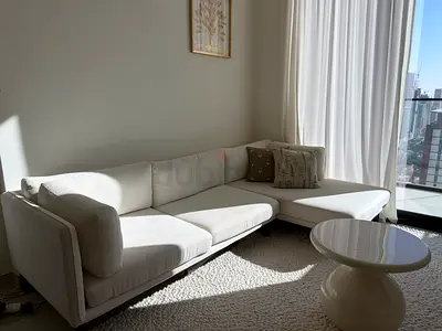 Modern L-Shaped Sofa + Designer Coffee Table | Excellent Condition