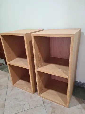 Modern Wooden Cube Shelves Set of 2