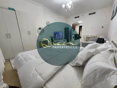 استديو مفروش للإيجار الشهري مقابل عجمان سيتي سنتر شامل الفواتير والإنترنت