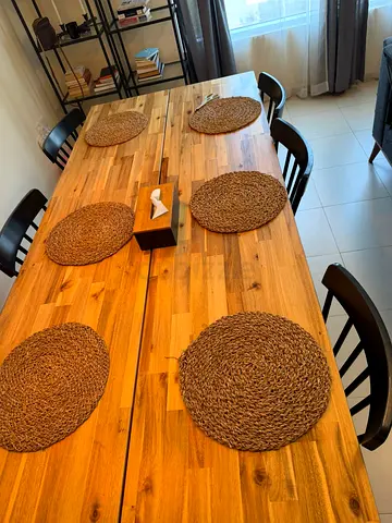 Ikea Dining Table with 6 Chairs and cushions Lke NEW