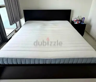 Ikea king size bed with mattress available in perfect condition