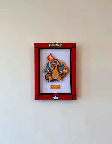 Pokemon Charizard 3D Pixel Model Handmade Artwork
