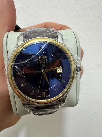 Cerruti 1881 Swiss Made brown leather strap