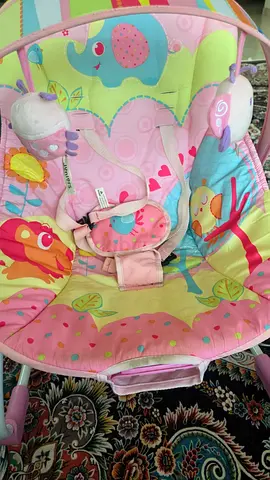Pink Floral Baby Bouncer / Rocker — Lightly Used