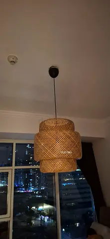 Woven Rattan Pendant Ceiling Light - Natural Boho Shade