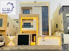 For Sale: Modern villa, Al Yasmin, Ajman (two floors and a roof), spacious areas, good finishes, fre
