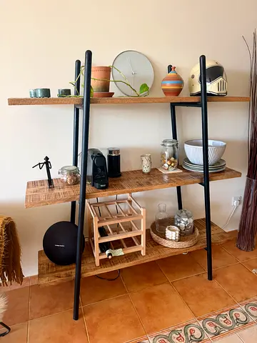 Shelf from Lucky’s in mango wood
