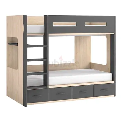 Modern Bunk Bed with Storage Drawers