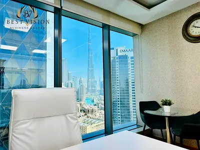 Price Starts from AED46,000 depends on  the size and design of the office. Well-Furnished Offices | Canal  Burj Khalifa View | Free Assistance