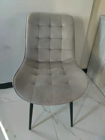 Modern Grey Upholstered Dining/Accent Chair - Single Piece