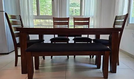 Dining Table Set Dark Wood