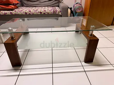 Glass coffee table