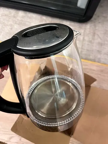 Clear Glass Electric Kettle 1.8L Stainless Steel Heating Plate