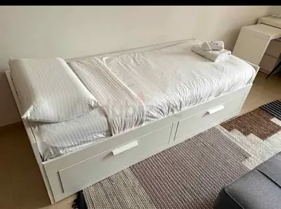 Ikea brimnes daybed frame with underneath storage 2 drawer with mattress