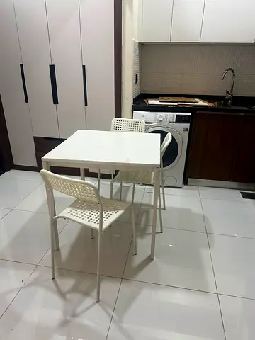 IKEA Dining Table + 3 Chairs — White