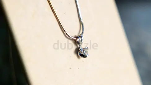 Diamond  White Gold Pendant on a chain