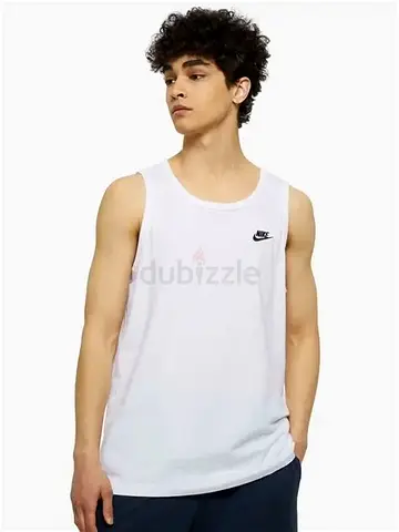 White Nike Sleeveless Tank Top - Size M (Good Condition)
