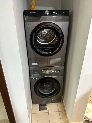Samsung Front Load Washer and Dryer Set - Dark Grey, Good Condition
