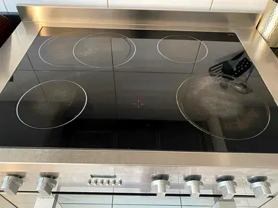 Stainless Steel Electric Range Cooker with Oven - AED 1,700