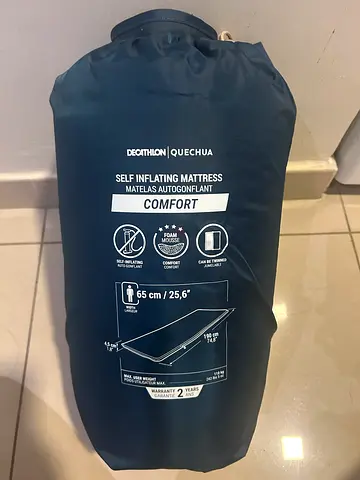 Decathlon Quechua Self-Inflating Camping Mattress (Comfort) Like New + free yoga Mat + 3 balls 100