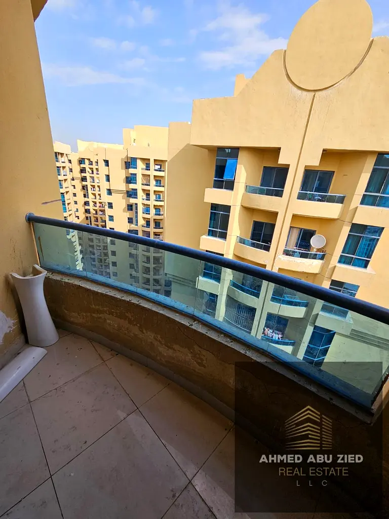 One bedroom and living room in Al Khor Towers with balcony, built-in wardrobes, closed kitchen, large area