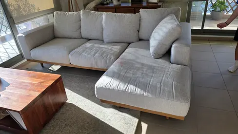 Brand new West elm Newport Feather filled L Shape Sofa Beige