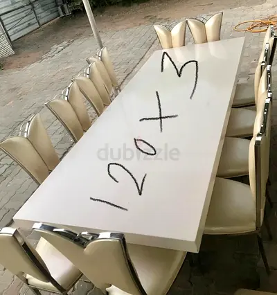 Modern 12 Seater Dining Set with High Back Chairs