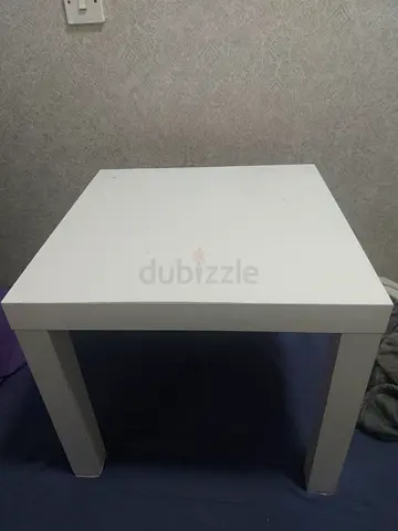 Ikea Simple white square side table - sturdy and clean