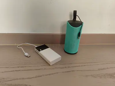 Portable Bluetooth Speaker and power bank.
