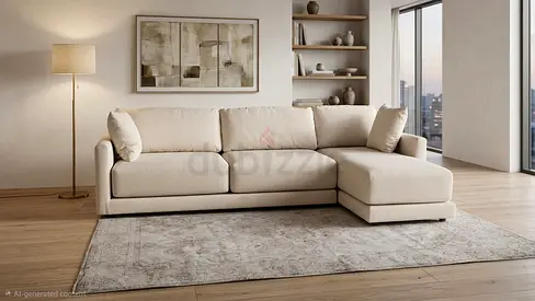CrateBarrel L Shape Sofa Beige Excellent Condition