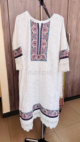 White chikankari shirt and trouser from brand Kayseriya.