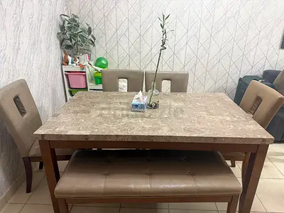 Dining table set for sale - 4 chairs + Bench