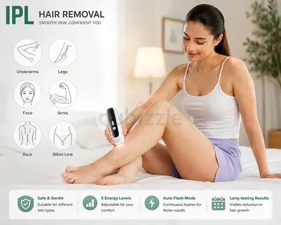 Handheld IPL Hair Removal Device - At-Home Permanent Hair Reduction