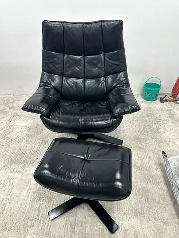 High quality Natuzzi arm chair with ottoman stool