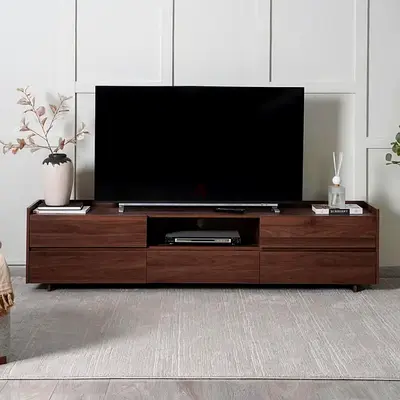 PAN Home Sabah TV Unit (fits up to 80) – Walnut | 1 Year Old | Discovery Gardens