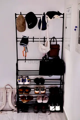 Shoe rack and hat coat bag hanger