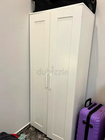 White 2-door Wardrobe / Armoire - Good Condition