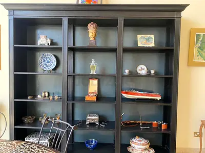 Large Black Display Bookshelf / Showcase Unit — AED 900