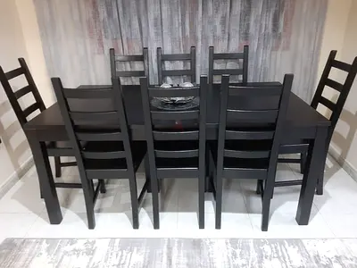 IKEA Extendable dining table with 8 chairs