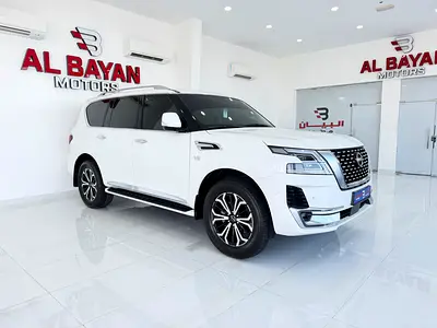 نيسان باترول تيتانيوم V8 ثمانية سلندر ابيض / زعفراني خليجي Nissan Patrol LE Titanium 2023 GCC Specs