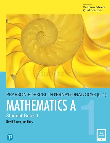 Pearson Edexcel International GCSE (9–1) Mathematics A Student Book 1