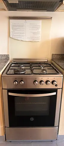 Hoover Gas Cooker with 4 Burners and Oven