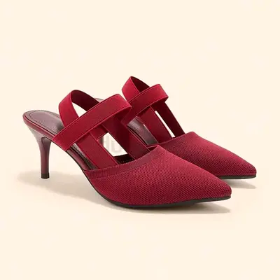 Burgundry High Heels Pumps