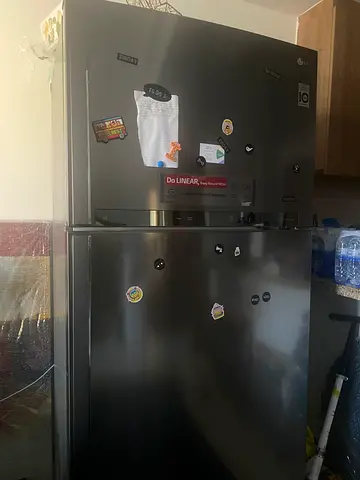 LG Stainless Steel Double Door Refrigerator - Good Condition 86x66