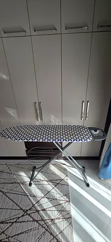 Sturdy Ironing Board with Patterned Cover