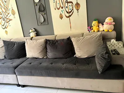 6 seater grey sofa
