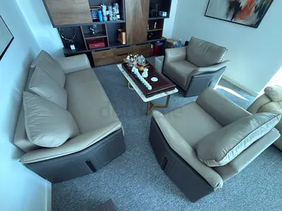 Office Lounge Leather Sofa Set, 3 Seater, 2 Seater.