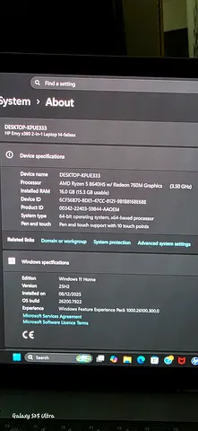 HP Envy x360 2-in-1 Laptop 14-fa0xxx AMD Ryzen 5 8640HS 16GB RAM