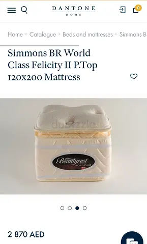 Simmons Beautyrest Felicity II Pillow-Top Mattress 120x200cm